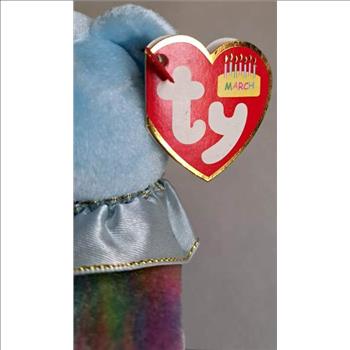 2001 Ty Beanie Baby March The Birthday Bear - New With Tags