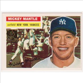 Mickey Mantle 1956 Topps #135 Commemorative Card - 1996 Topps #6 of 19 Insert Card