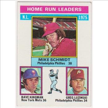 1976 Topps Mike Schmidt/Dave Kingman/Greg Luzinski #193 Card