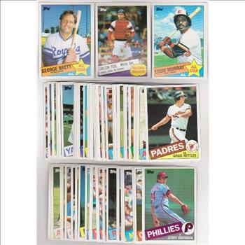 50 Different 1985 Topps Baseball Cards - George Brett + More
