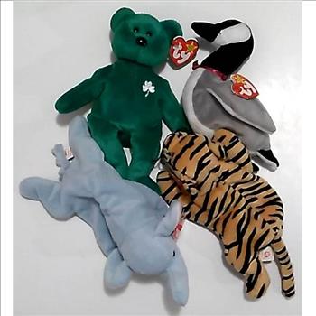 4 Different Ty Beanie Babies - 1995-1998 - w/ Erin The Bear + More