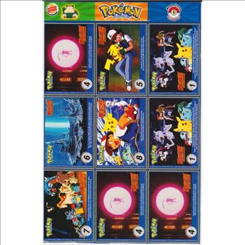 1999 Pokemon Master Trainer Collector Set 9 Card Uncut Sheet #3 w/ Blastoise + More