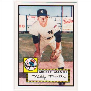 Mickey Mantle 1952 Topps #311 Rookie Commemorative Card - 2006 Topps #25 Rookie Of The Week Card