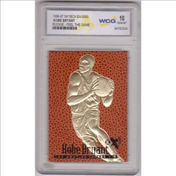 Rookie Graded Gem Mint 10 - Kobe Bryant 1996-97 Skybox EX-2000 Feel The Game 23 Kt Gold Card