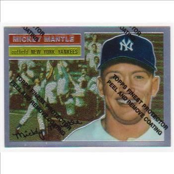 Mickey Mantle 1956 Topps #135 Commemorative Card - 1996 Topps Finest #6 of 19 Insert Card