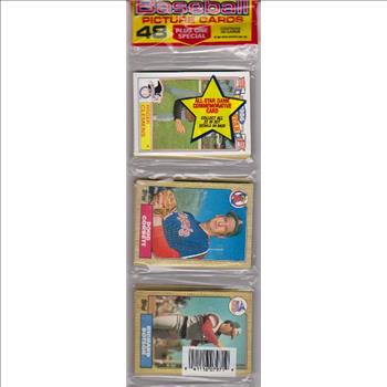 1987 Topps Baseball 49 Card Rack Pack w/ Roger Clemens On Front