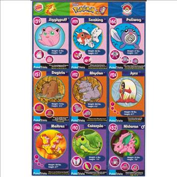 1999 Pokemon Master Trainer Collector Set 9 Card Uncut Sheet #20