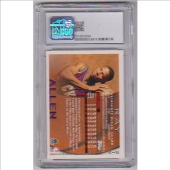 Rookie Graded CSG EX/NM+ 6.5 - Ray Allen 1996-97 Topps #217 Card (HOF'er)