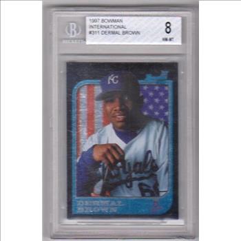 Rookie Graded BGS NM-MT 8 - Dermal Brown 1997 Bowman International #311 Card
