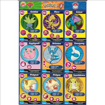 1999 Pokemon Master Trainer Collector Set Uncut 9 Card Uncut #19 Sheet