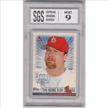 Graded Mint 9 - Mark McGwire 2000 Topps Opening Day #105 Card