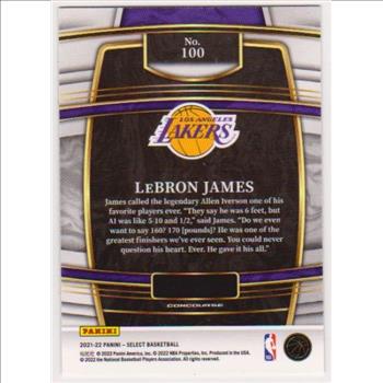 Lebron James 2021-22 Panini Select Blue #100 Card