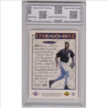 Graded Sigma Gem Mint 10 - Michael Jordan 1995 Upper Deck Minor League One On One #2 Insert Card
