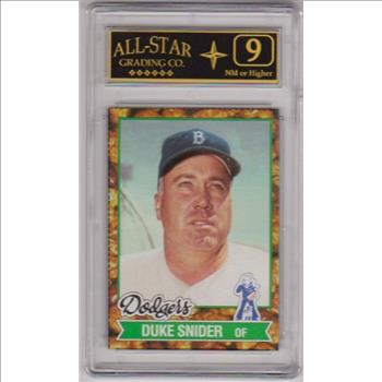 Graded 9 - Duke Snider 1982 Topps Cracker Jack #15 Card