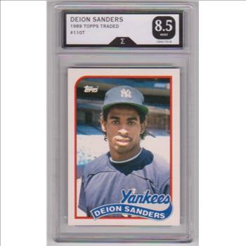 Rookie Graded Sigma Mint 8.5 - Deion Sanders 1989 Topps Traded #110T Card