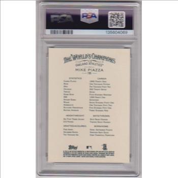 Graded PSA Gem Mint 10 - Mike Piazza 2007 Topps Allen & Ginter's #195 Card