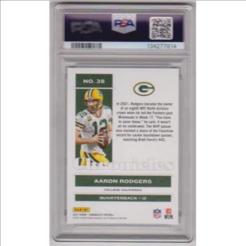 Graded PSA Gem Mint 10 - Aaron Rodgers 2021 Panini Chronicles #38 Card