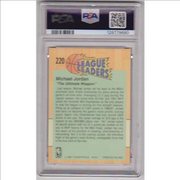 Graded PSA Mint 9 - Michael Jordan 1991-92 Fleer #220 Card