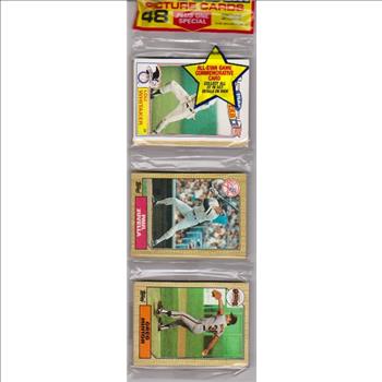 1987 Topps Baseball 49 Card Rack Pack w/ Lou Whitaker On Front