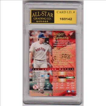 Graded 10 - Roger Clemens 1996 Stadium Club #25 Missing Foil Error Card