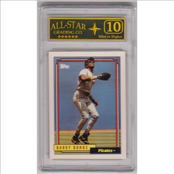 Graded 10 - Barry Bonds 1992 Topps #380 Card