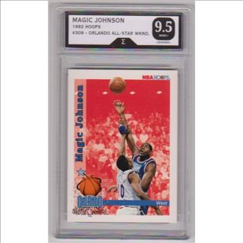 Graded Sigma Mint+ 9.5 - Magic Johnson 1992-93 Hoops #309 Card