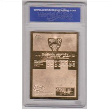 Graded Gem Mint 10 - Michael Jordan 1996-97 Fleer Feel The Game '86 Signature Series 23 Kt Gold Card