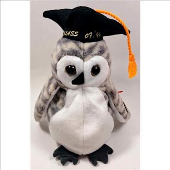 1999 Ty Beanie Baby Wiser The Owl - New With Tags