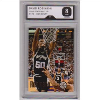 Graded Sigma Mint 8 - David Robinson 1993-94 Stadium Club #172 Card