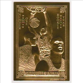  23 kt Gold - Shaquille O'Neal 1994 Classic Gold Card (1/24,900)