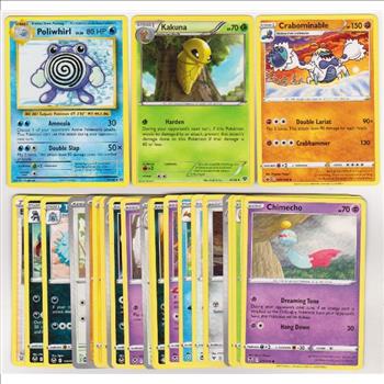 25 Different Pokemon Trading Cards w/ Poliwhirl + More