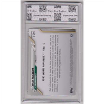 Graded Sigma Mint 9  - Mark McGwire 2020 Topps Update #U-296 Card