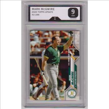 Graded Sigma Mint 9  - Mark McGwire 2020 Topps Update #U-296 Card