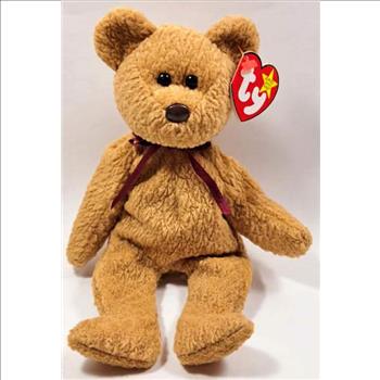 1993 Ty Beanie Baby CURLY THE BEAR - With Original Tags Attached