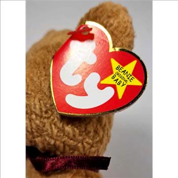 1993 Ty Beanie Baby CURLY THE BEAR - With Original Tags Attached