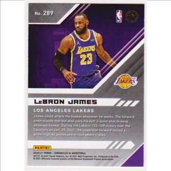 Lebron James 2020-21 Panini Chronicles XR #289 Card