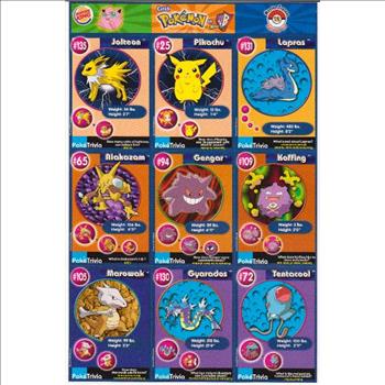 1999 Pokemon Master Trainer Collector Set Uncut 9 Card Sheet #12 w/ Pikachu + More