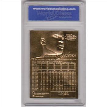Graded Gem Mint 10 - Michael Jordan 1996-97 Fleer Flair Showcase 23 Kt Gold Card