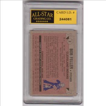 Graded 10 - Bob Feller 1982 Topps Cracker Jack #2 Card