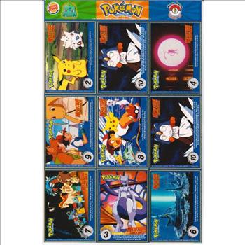 1999 Pokemon Master Trainer Collector Set 9 Card Uncut Sheet #6
