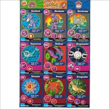  1999 Pokemon Master Trainer Collector Set Uncut 9 Card Sheet #4