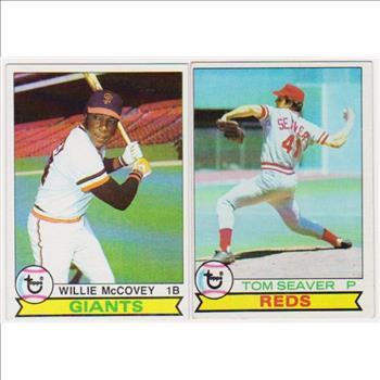 1979 Topps Tom Seaver #100 + Willie McCovey #215 Card Pair - HOF'ers