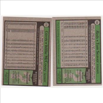 1979 Topps Tom Seaver #100 + Willie McCovey #215 Card Pair - HOF'ers