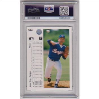Graded PSA Mint 9 - Nolan Ryan 1990 Upper Deck #544 Card