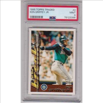 Graded PSA Mint 9 - Ken Griffey, Jr. 1995 ToppsTraded #2 Card