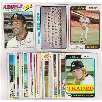 25 Different 1970's Topps Baseball Cards (1973-1979) w/ Don Baylor + More