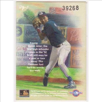  Derek Jeter Rookie - 1994 Ted Williams Company Gardiner Collection #DG-3 Dan Gardiner Insert Card