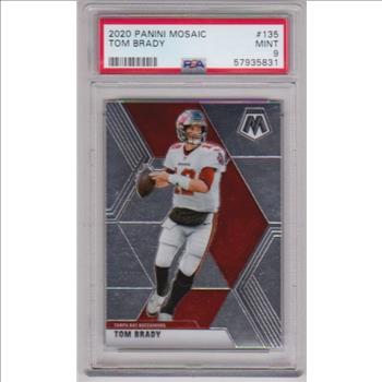 Graded PSA Mint 9 - Tom Brady 2020 Panini Mosaic #135 Card
