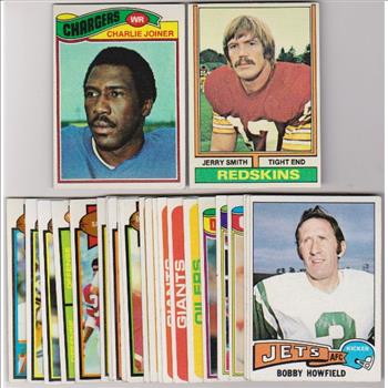 24 Different 1970's Topps Football Cards (1974-1979) w/ Charlie Joiner + More