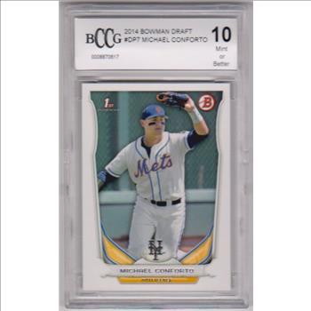 Rookie Graded BCCG 10 - Michael Conforto 2014 Bowman Draft #DP7 Card